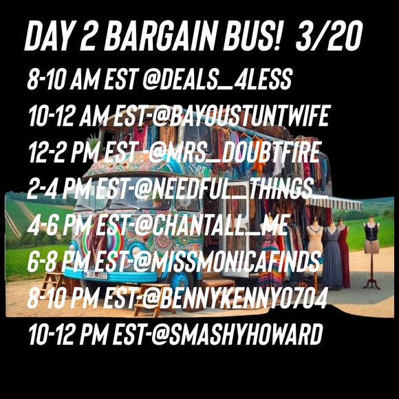 TODAY!! Day 3! Bargain Bus! All $5 starts! - Picture 3 of 4